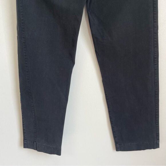 EILEEN FISHER Stretch Cotton Slim Ankle Pant in Graphite Black - S - Picture 6 of 8